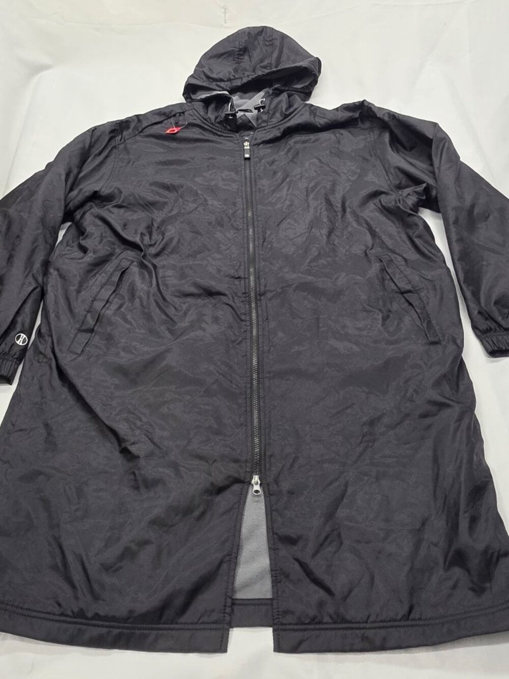 Holloway XL Black Hooded Nylon Parka – Brand New